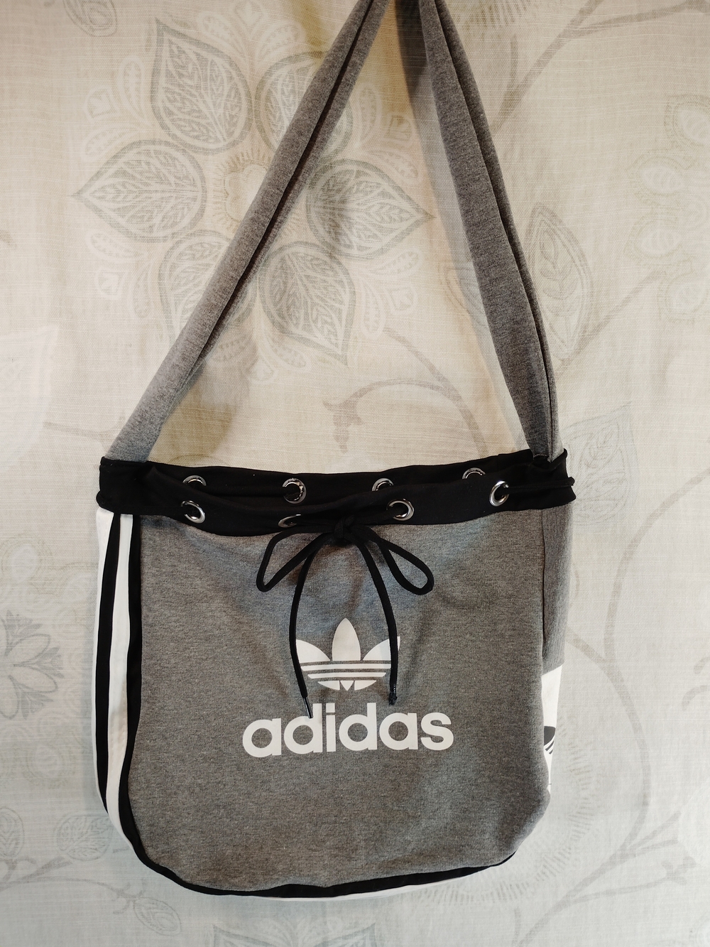 adidas Gray and Black Shoulder Bag